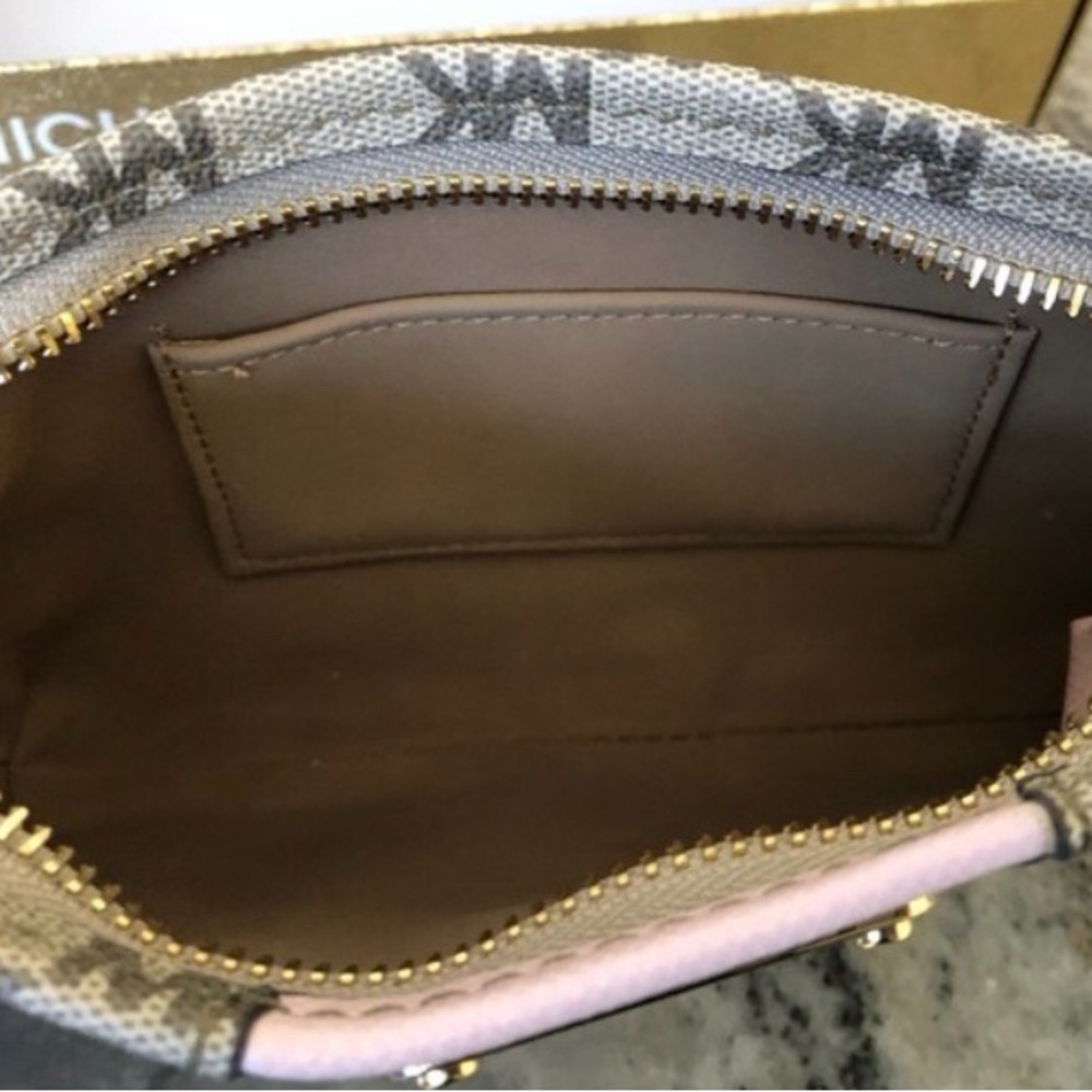 Michael Kors Pink and Tan Logo Belt Bag - L/XL - Picture 7 of 10